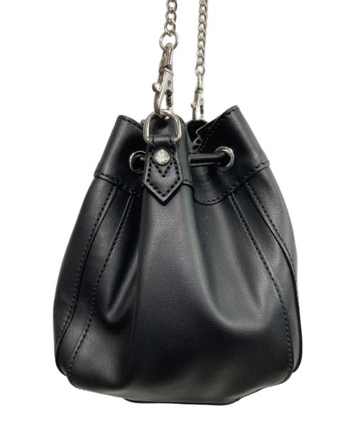 Vivienne Westwood（ヴィヴィアンウエストウッド）Vivienne Westwood (ヴィヴィアンウエストウッド) チェーン巾着ショルダーバッグ ブラックの古着・服飾アイテム
