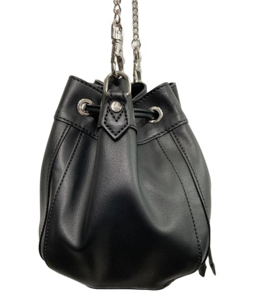 Vivienne Westwood（ヴィヴィアンウエストウッド）Vivienne Westwood (ヴィヴィアンウエストウッド) チェーン巾着ショルダーバッグ ブラックの古着・服飾アイテム