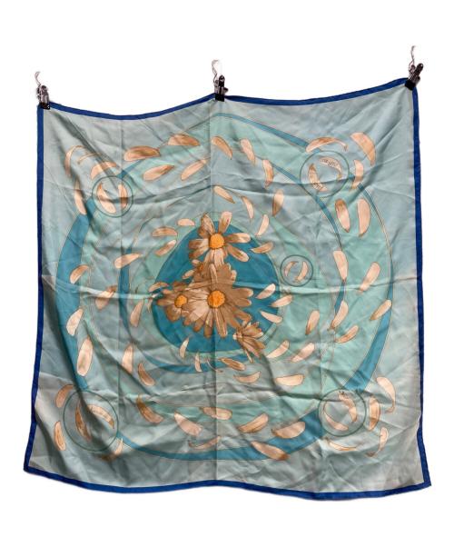HERMES（エルメス）HERMES (エルメス) カレ90 au gre du vent 風にまかせて ブルーの古着・服飾アイテム