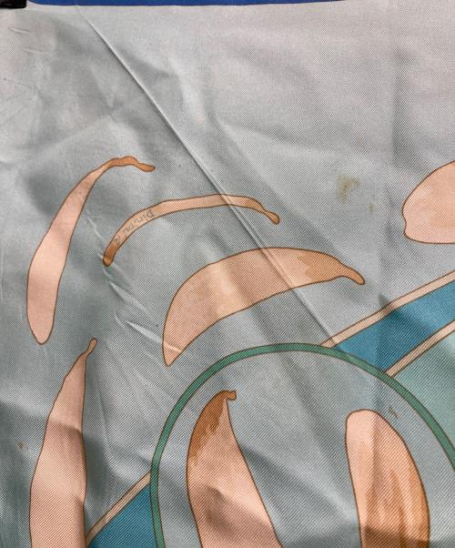 HERMES（エルメス）HERMES (エルメス) カレ90 au gre du vent 風にまかせて ブルーの古着・服飾アイテム