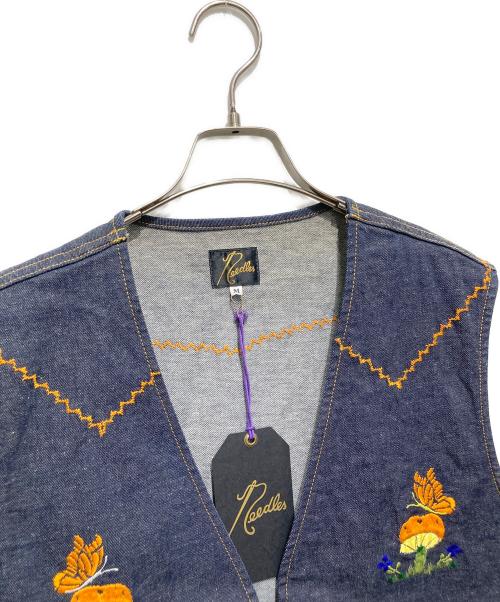 Needles（ニードルズ）Needles (ニードルズ) PM EMB VEST インディゴ サイズ:M 未使用品の古着・服飾アイテム