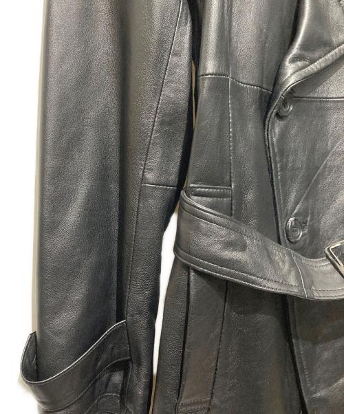 TORNADO MART（トルネードマート）TORNADO MART (トルネードマート) イタリーラムスキントレンチコート ブラック サイズ:LLの古着・服飾アイテム