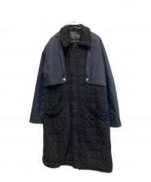 MACKINTOSH 0003（マッキントッシュ 0003）の古着「ジャケット切替キルティングコート」｜ブラック