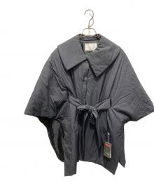 BALLSEY（ボールジィ）の古着「パデットツイル ベルテッドポンチョ」｜ネイビー