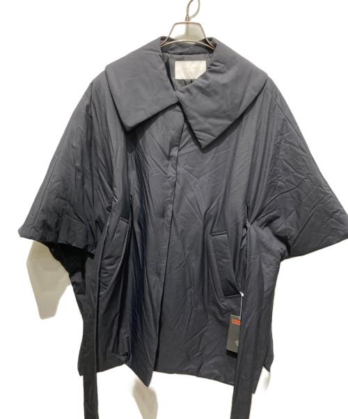 BALLSEY（ボールジィ）BALLSEY (ボールジィ) パデットツイル ベルテッドポンチョ ネイビー サイズ:36 未使用品の古着・服飾アイテム
