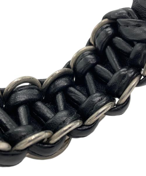 TOGA ARCHIVES（トーガアーカイブス）TOGA ARCHIVES (トーガアーカイブス) Leather Braid Bangle ブラックの古着・服飾アイテム