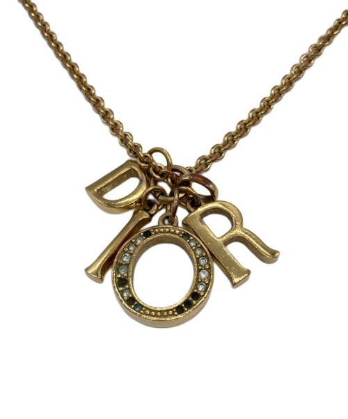 Christian Dior（クリスチャン ディオール）Christian Dior (クリスチャン ディオール) ロゴネックレス ゴールドの古着・服飾アイテム