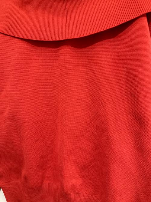 Re.Verofonna（ヴェロフォンナ）Re.Verofonna (ヴェロフォンナ) 襟付きニットジャケット レッド サイズ:38の古着・服飾アイテム