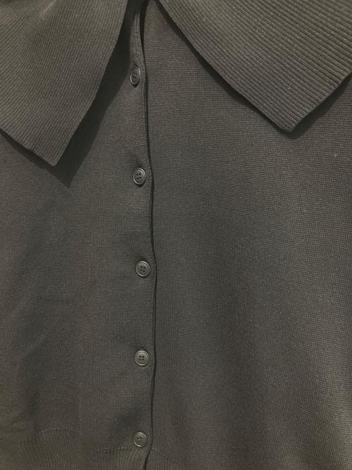 Re.Verofonna（ヴェロフォンナ）Re.Verofonna (ヴェロフォンナ) 襟付きニットジャケット ブラック サイズ:38の古着・服飾アイテム