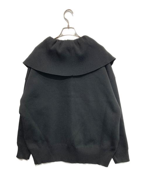 Re.Verofonna（ヴェロフォンナ）Re.Verofonna (ヴェロフォンナ) 襟付きニットジャケット ブラック サイズ:38の古着・服飾アイテム
