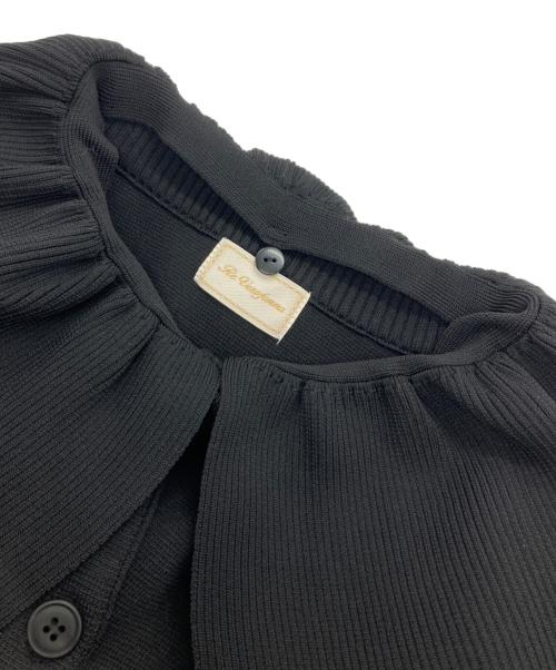 Re.Verofonna（ヴェロフォンナ）Re.Verofonna (ヴェロフォンナ) 襟付きニットジャケット ブラック サイズ:38の古着・服飾アイテム