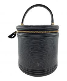 LOUIS VUITTON（ルイ ヴィトン）の古着「カンヌ エピ レザー バニティバッグ」｜ブラック