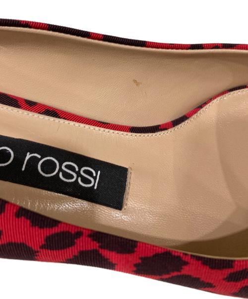 sergio rossi（セルジオロッシ）sergio rossi (セルジオロッシ) sr1 ポインテッドトゥパンプス ブラック×レッド サイズ:38の古着・服飾アイテム