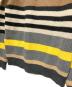 中古・古着 MONCLER (モンクレール) MAGLIONE TRICOT GIROCOLLO  ボーダーニット ブラウン サイズ:L：20000円