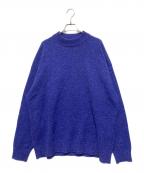 ATON×EDIFICEエイトン×エディフィス）の古着「別注 WOOL MOULINE MOCKNECK SWEATER」｜ネイビー
