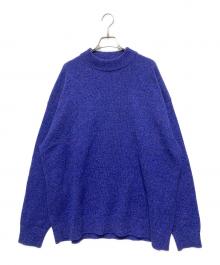 ATON×EDIFICE（エイトン×エディフィス）の古着「別注 WOOL MOULINE MOCKNECK SWEATER」｜ネイビー