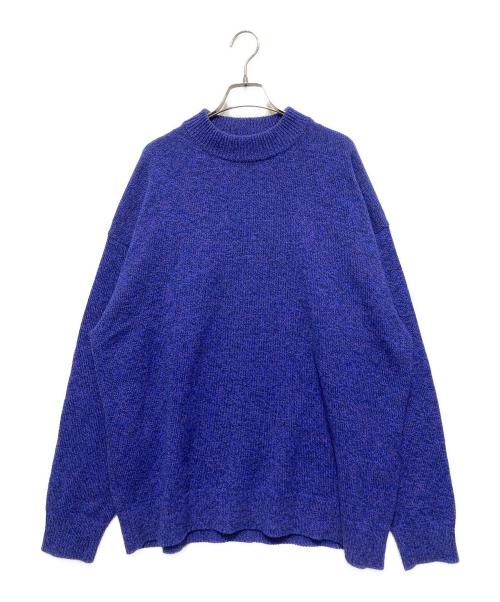 ATON（エイトン）ATON (エイトン) EDIFICE (エディフィス) 別注 WOOL MOULINE MOCKNECK SWEATER ネイビー サイズ:06の古着・服飾アイテム