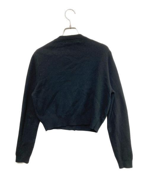 CABAN（キャバン）CABaN (キャバン) コットンカシミヤ クルーネックカーディガン ブラック サイズ:XSの古着・服飾アイテム
