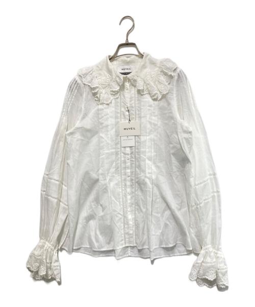 MUVEIL（ミュベール）MUVEIL (ミュベール) クローバーレースブラウス ホワイト サイズ:36 未使用品の古着・服飾アイテム