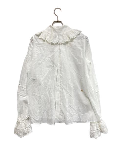 MUVEIL（ミュベール）MUVEIL (ミュベール) クローバーレースブラウス ホワイト サイズ:36 未使用品の古着・服飾アイテム