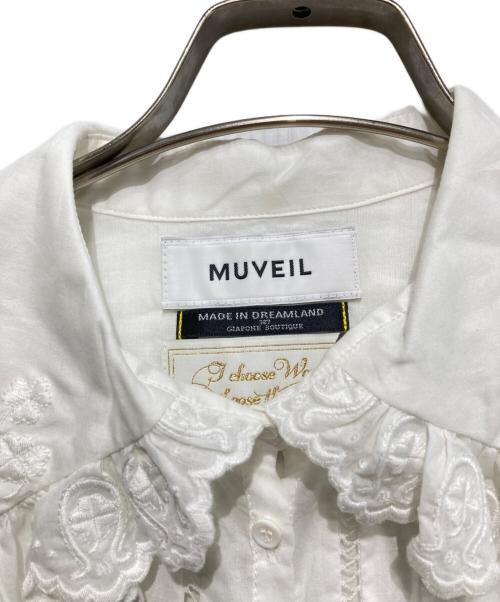 MUVEIL（ミュベール）MUVEIL (ミュベール) クローバーレースブラウス ホワイト サイズ:36 未使用品の古着・服飾アイテム
