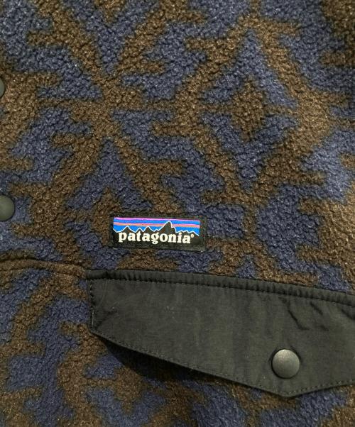 Patagonia（パタゴニア）Patagonia (パタゴニア) ライトウェイトシンチラスナップT ネイビー×ベージュ サイズ:Sの古着・服飾アイテム