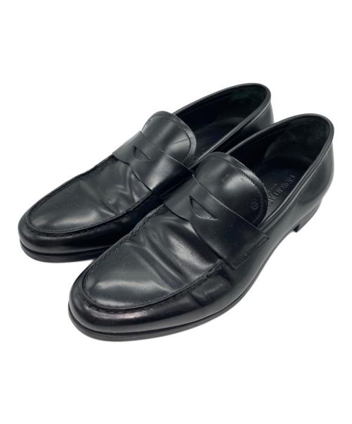 GIORGIO ARMANI（ジョルジオアルマーニ）GIORGIO ARMANI (ジョルジオアルマーニ) コインローファー ブラック サイズ:8(26.5-27)の古着・服飾アイテム
