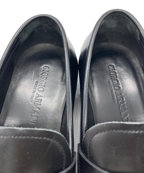 GIORGIO ARMANI（ジョルジオアルマーニ）GIORGIO ARMANI (ジョルジオアルマーニ) コインローファー ブラック サイズ:8(26.5-27)の古着・服飾アイテム