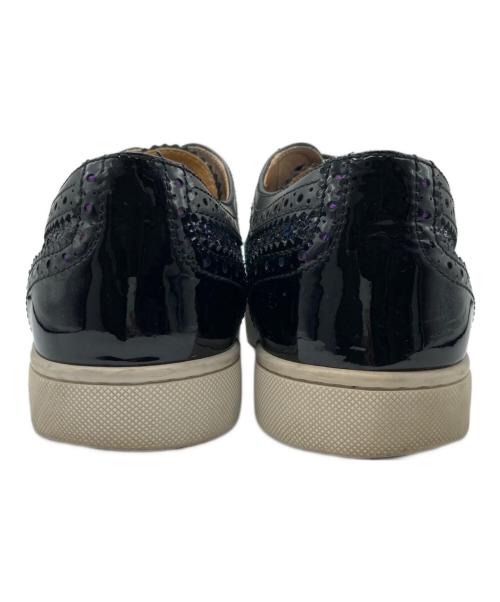 Christian Louboutin（クリスチャン・ルブタン）Christian Louboutin (クリスチャン・ルブタン) ローカットスニーカー ブラック×パープル サイズ:43の古着・服飾アイテム