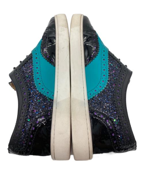 Christian Louboutin（クリスチャン・ルブタン）Christian Louboutin (クリスチャン・ルブタン) ローカットスニーカー ブラック×パープル サイズ:43の古着・服飾アイテム