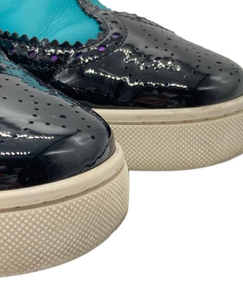 Christian Louboutin（クリスチャン・ルブタン）Christian Louboutin (クリスチャン・ルブタン) ローカットスニーカー ブラック×パープル サイズ:43の古着・服飾アイテム
