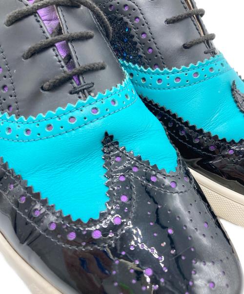 Christian Louboutin（クリスチャン・ルブタン）Christian Louboutin (クリスチャン・ルブタン) ローカットスニーカー ブラック×パープル サイズ:43の古着・服飾アイテム