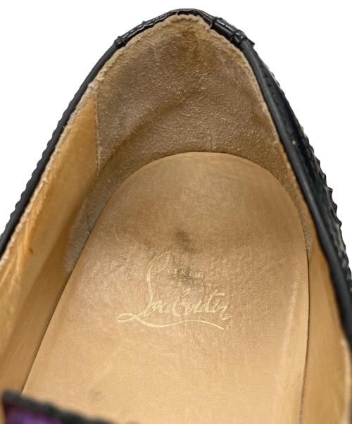 Christian Louboutin（クリスチャン・ルブタン）Christian Louboutin (クリスチャン・ルブタン) ローカットスニーカー ブラック×パープル サイズ:43の古着・服飾アイテム