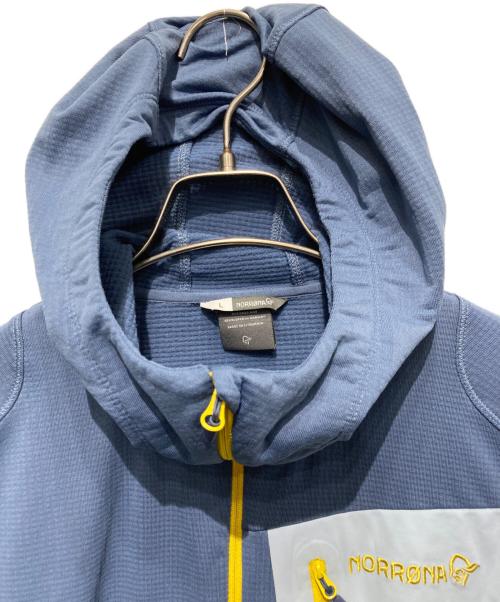 norrona（ノローナ）NORRONA (ノローナ) フォルケティン パワー グリッド フード ブルー サイズ:Lの古着・服飾アイテム