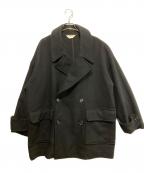 jiedaジエダ）の古着「OVER P COAT オーバーサイズPコート」｜ブラック