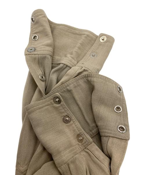 -（-）- (-) レーヨンギャバウエスタンシャツ ベージュ サイズ:-の古着・服飾アイテム
