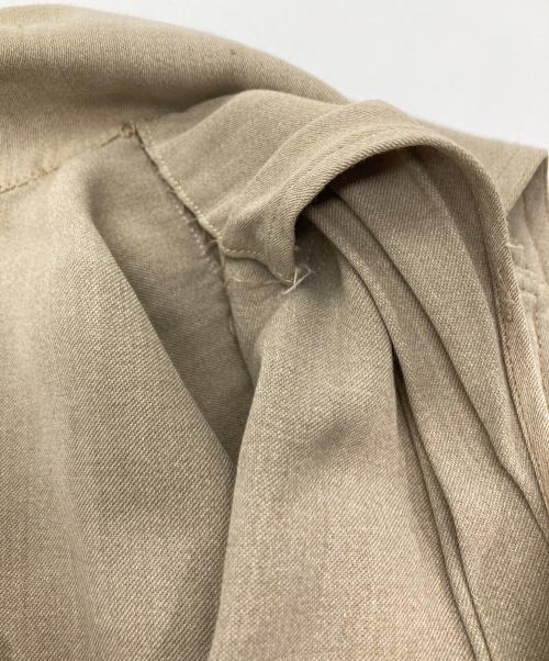-（-）- (-) レーヨンギャバウエスタンシャツ ベージュ サイズ:-の古着・服飾アイテム