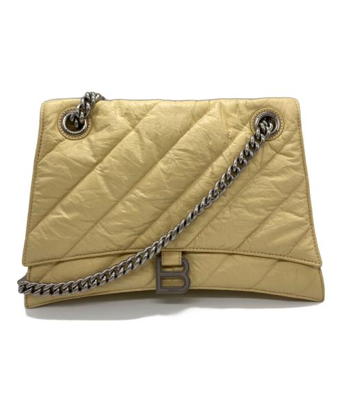 BALENCIAGA（バレンシアガ）BALENCIAGA (バレンシアガ) クラッシュ ミディアム チェーンバッグ イエローの古着・服飾アイテム