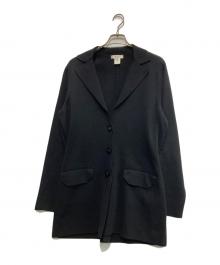 CELINE PARIS（セリーヌパリ）の古着「ロゴプレート ニットジャケット」｜ブラック