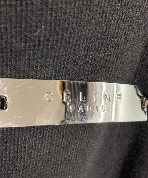 CELINE PARIS（セリーヌパリ）CELINE PARIS (セリーヌパリ) ロゴプレート ニットジャケット ブラック サイズ:40の古着・服飾アイテム