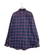 HERMESエルメス）の古着「チェックネルシャツ」｜ブラック×パープル