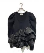 Bibiy.ビビィ）の古着「AMELIE PEPURAMU KNIT」｜ブラック
