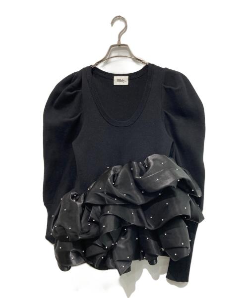 Bibiy.（ビビィ）Bibiy. (ビビィ) AMELIE PEPURAMU KNIT ブラック サイズ:Freeの古着・服飾アイテム