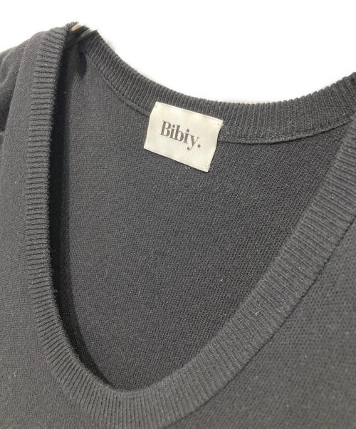 Bibiy.（ビビィ）Bibiy. (ビビィ) AMELIE PEPURAMU KNIT ブラック サイズ:Freeの古着・服飾アイテム