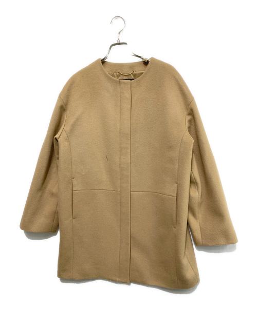 UNTITLED（アンタイトル）UNTITLED (アンタイトル) カシミヤ混ノーカラーコート ブラウン サイズ:M 未使用品の古着・服飾アイテム