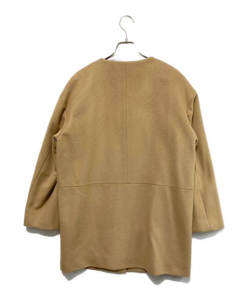 UNTITLED（アンタイトル）UNTITLED (アンタイトル) カシミヤ混ノーカラーコート ブラウン サイズ:M 未使用品の古着・服飾アイテム