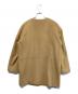 UNTITLED (アンタイトル) カシミヤ混ノーカラーコート ブラウン サイズ:M 未使用品：12000円