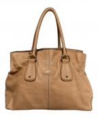 TOD'Sトッズ）の古着「Dバッグ レザートートバッグ」｜ベージュ