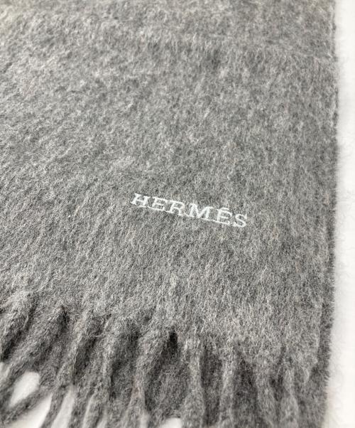 HERMES（エルメス）HERMES (エルメス) カシミヤストール グレーの古着・服飾アイテム