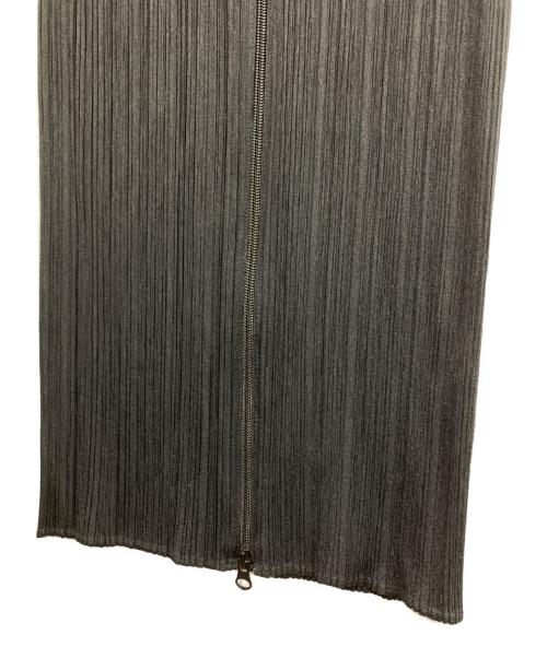 PLEATS PLEASE（プリーツプリーズ）PLEATS PLEASE (プリーツプリーズ) フロントジップ ロングプリーツスカート ブラック サイズ:2の古着・服飾アイテム
